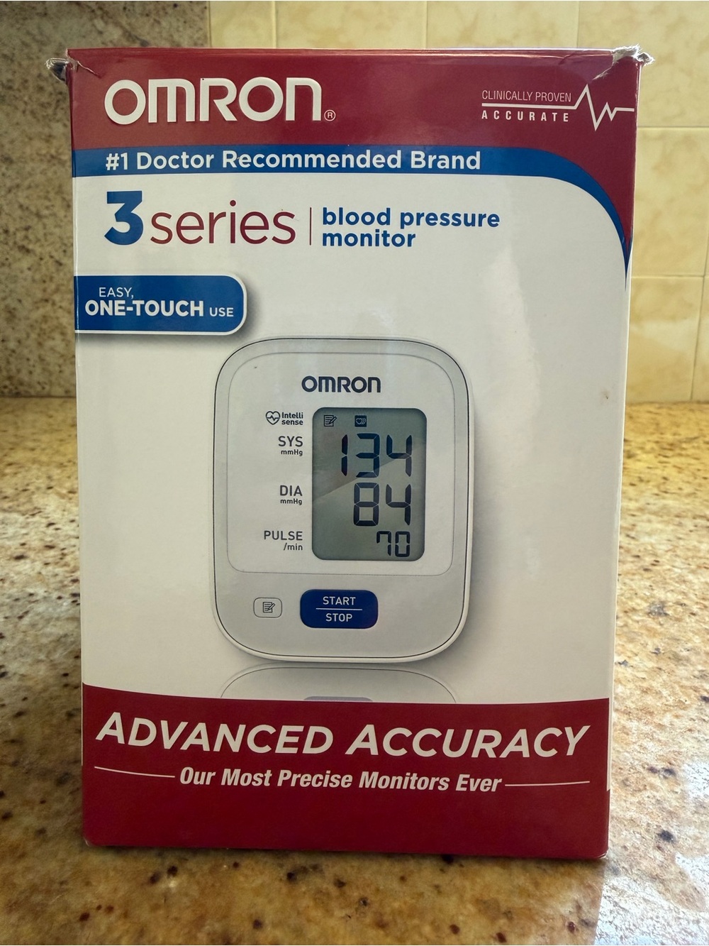 OMRON 3 series one touch White and Blue Digital Blood Pressure Monitor